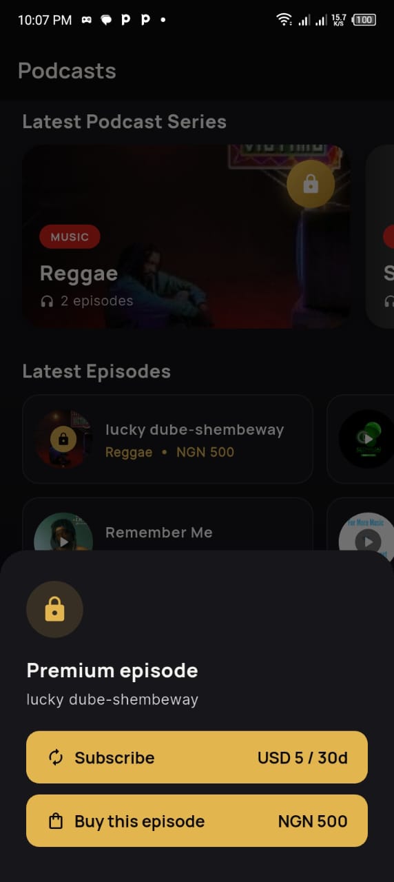Premium podcast episode unlock