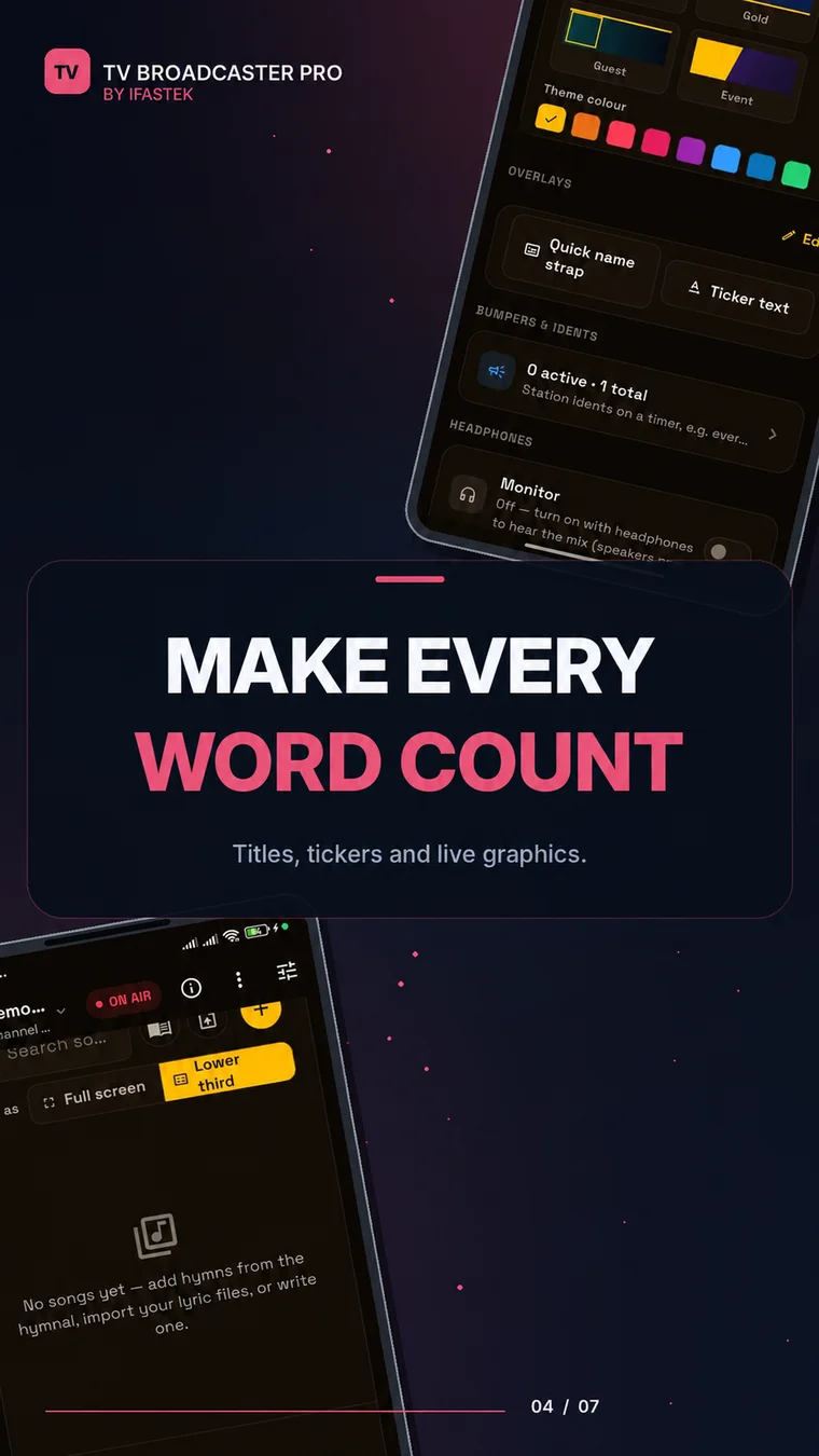 Broadcast-quality lower thirds and graphics